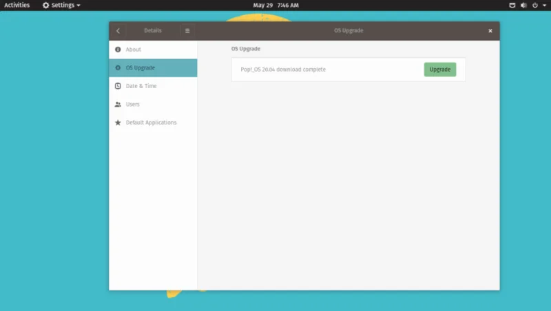 كيفية الترقية إلى Pop_OS 20.04