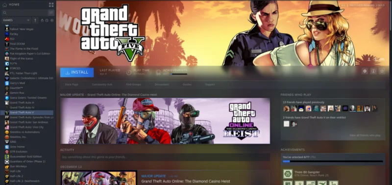 Come giocare a Grand Theft Auto 5 su Linux