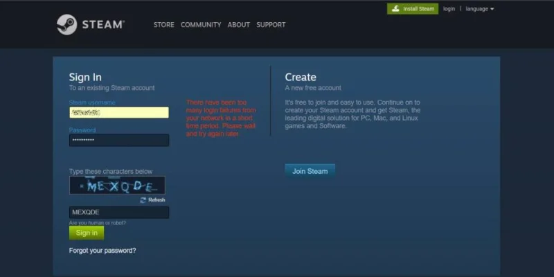 Come risolvere Steam troppi errori di accesso dalla tua rete Errore