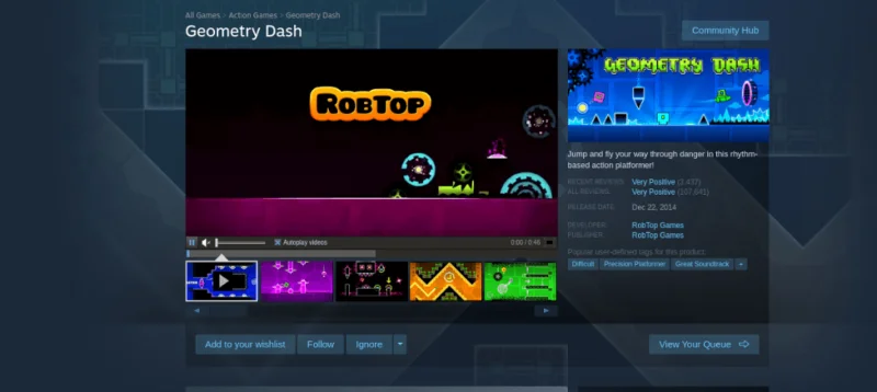 如何在 Linux 上玩 Geometry Dash