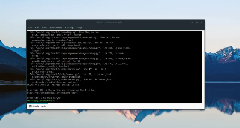 كيفية مشاركة الملفات على Tor من Linux مع Onion Share