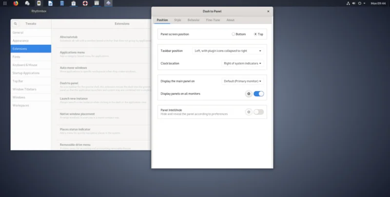 如何使用 Dash to Panel 使 Gnome Shell 看起來像 Windows