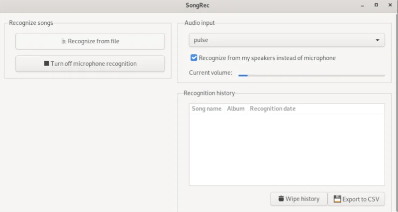 Come usare Shazam sul desktop Linux con SongRec