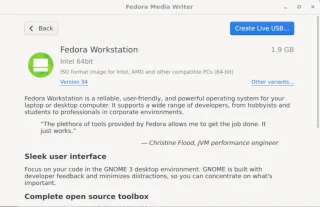 如何使用 Fedora Media Writer 創建 Fedora 安裝 USB