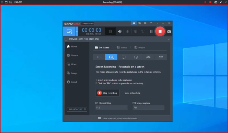 Bandicam Screen Recorder: Download, Installation, Verwendung