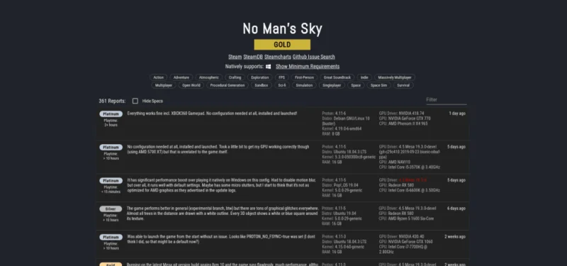 Come giocare a No Mans Sky su Linux