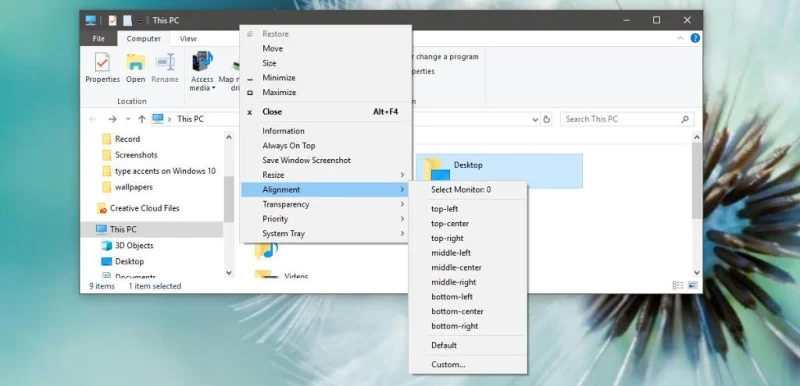 如何在 Windows 10 上居中和調整應用程序窗口的大小