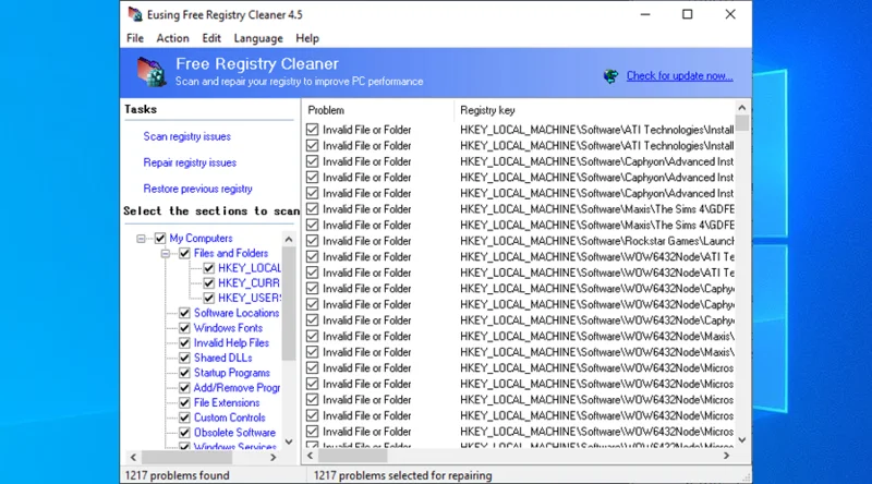 Cele mai bune 5 agenți de curățare a registrului pentru Windows 10 (instrumente GRATUITE)