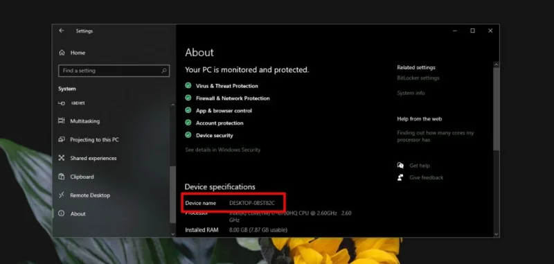 如何在 Windows 10 上查找計算機名稱
