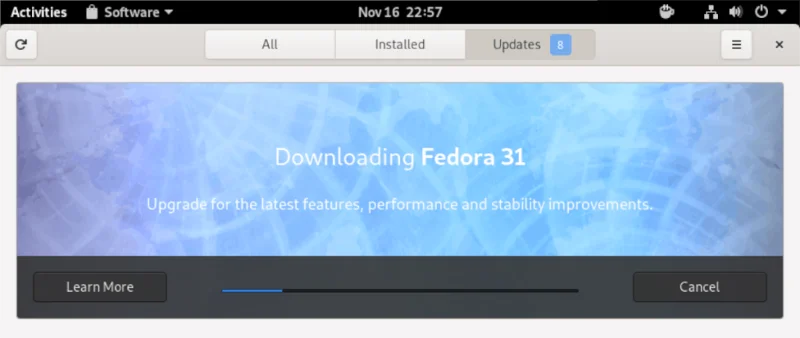 Fedora 31로 업그레이드하는 방법