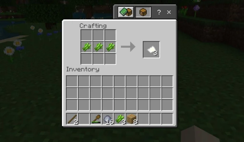 Minecraftで紙を作る方法
