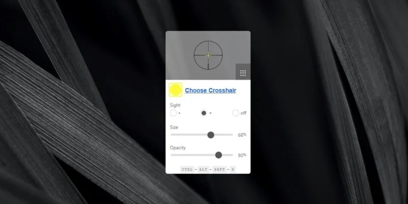 Personalizzazione del mirino su Windows 10