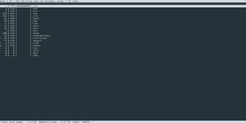 So analysieren Sie die Speicherplatznutzung unter Linux vom Terminal aus