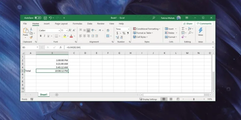 Come aggiungere ore in Microsoft Excel