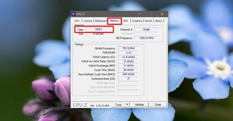 Come verificare se il tipo di RAM è DDR3 o DDR4 su Windows 10