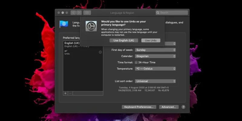 So ändern Sie die Sprache auf einem Mac
