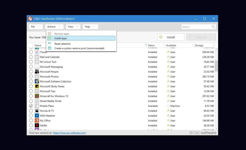 Come rimuovere le app stock da Windows 10