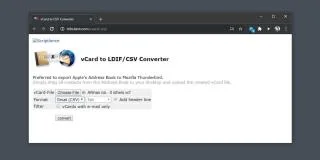 Come convertire i contatti VCF in file CSV