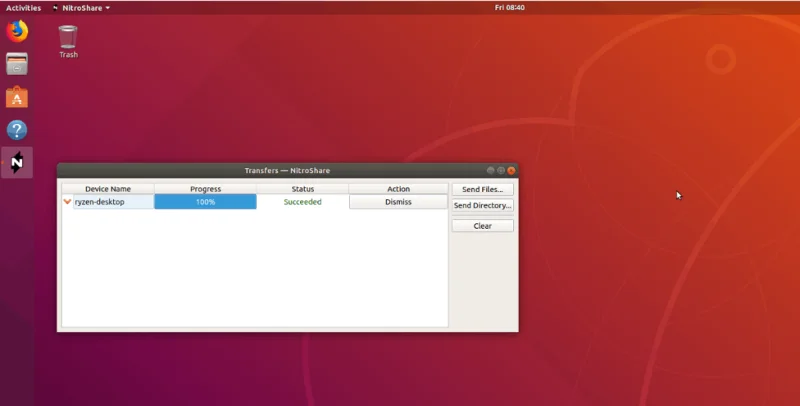 So verwenden Sie NitroShare unter Linux