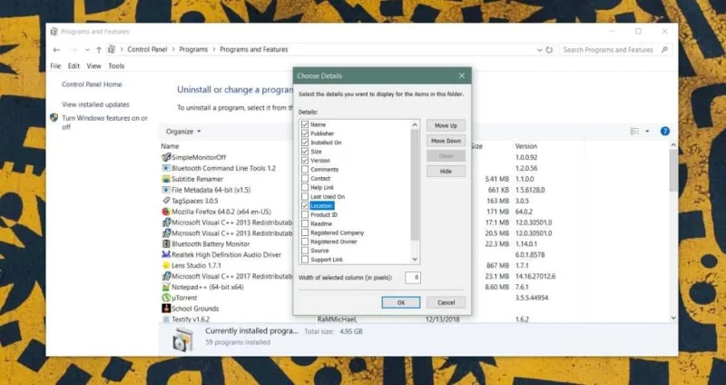 Jak znaleźć katalog aplikacji w Panelu sterowania w systemie Windows 10?
