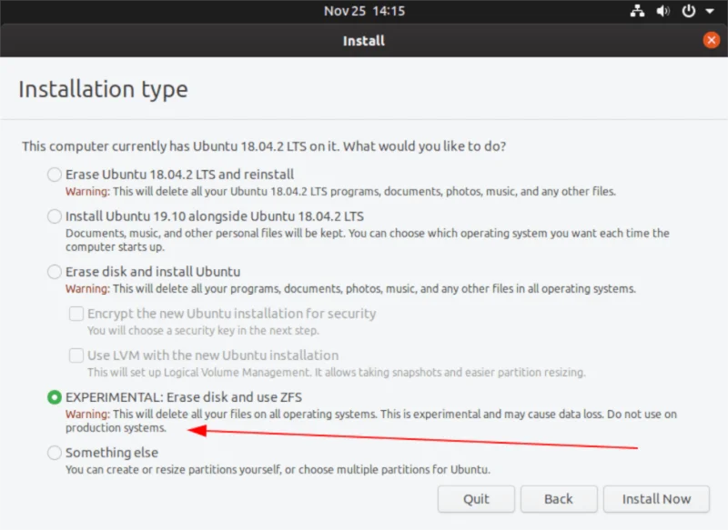 Jak korzystać z ZFS jako root w Ubuntu 19.10