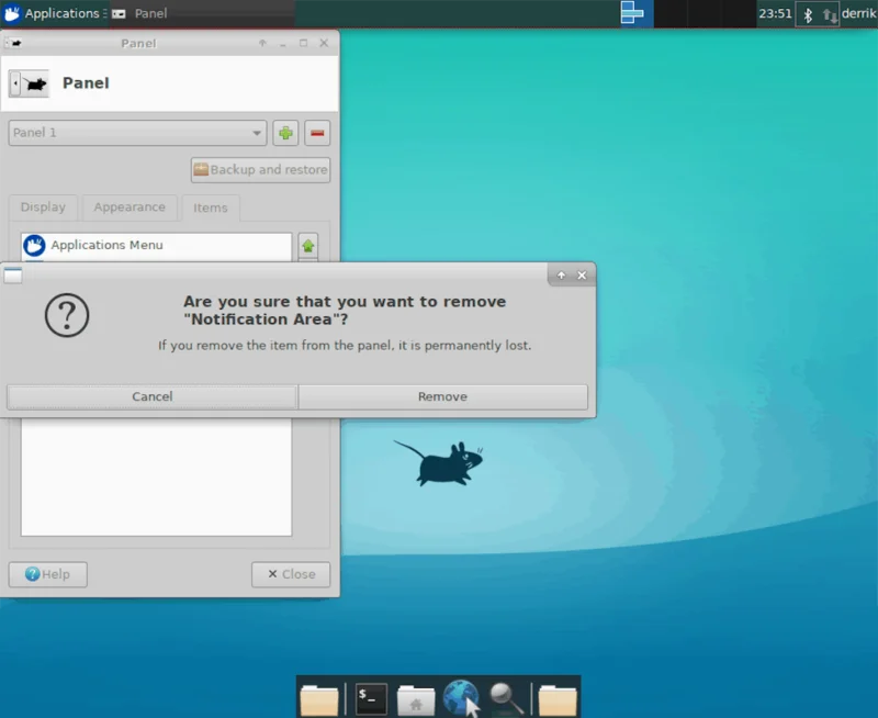 Bagaimana untuk menyembunyikan apl daripada dulang sistem dalam XFCE4
