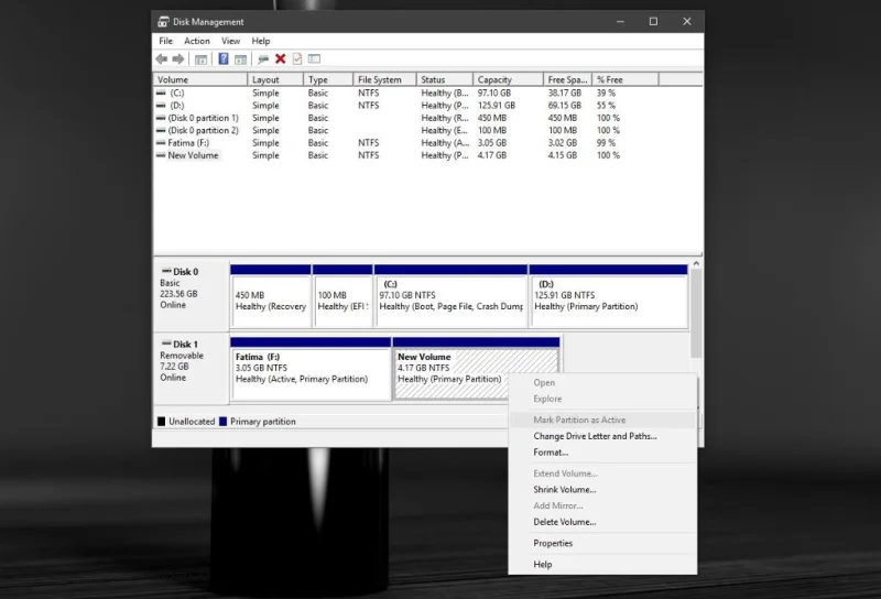 So partitionieren Sie eine USB- oder SD-Karte mit Datenträgerverwaltung in Windows 10