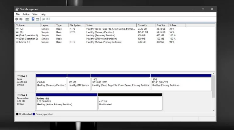 So partitionieren Sie eine USB- oder SD-Karte mit Datenträgerverwaltung in Windows 10