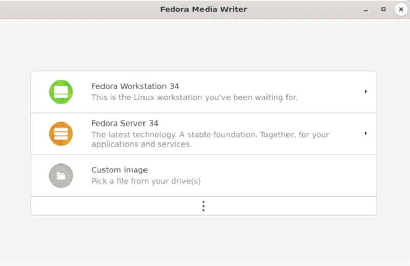 如何使用 Fedora Media Writer 創建 Fedora 安裝 USB