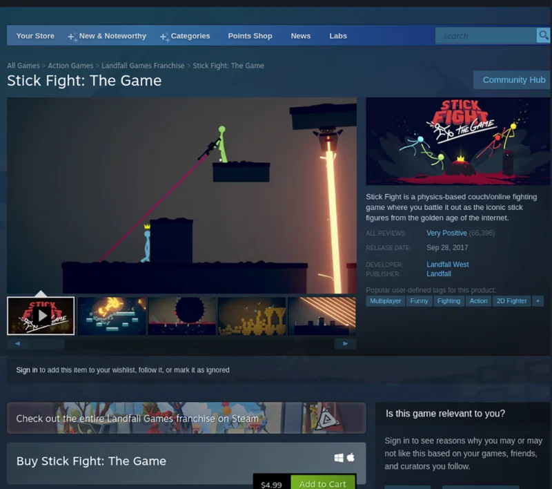 如何玩 Stick Fight: The Game on Linux