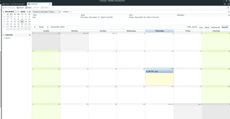 So verwenden Sie den neuen integrierten Thunderbird-Kalender unter Linux
