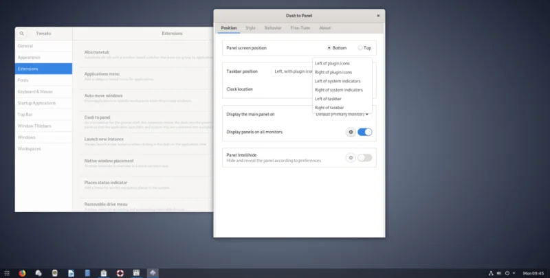 如何使用 Dash to Panel 使 Gnome Shell 看起來像 Windows