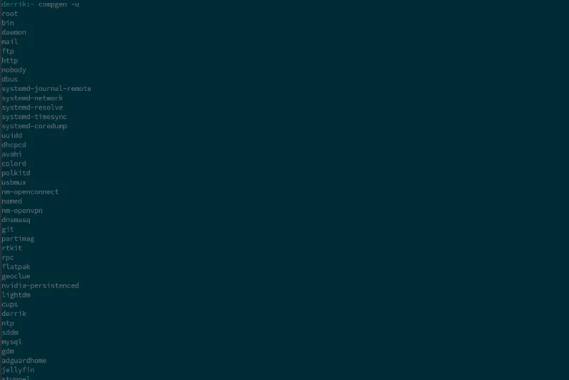 Anzeige aller Benutzer auf Linux-System mit cat