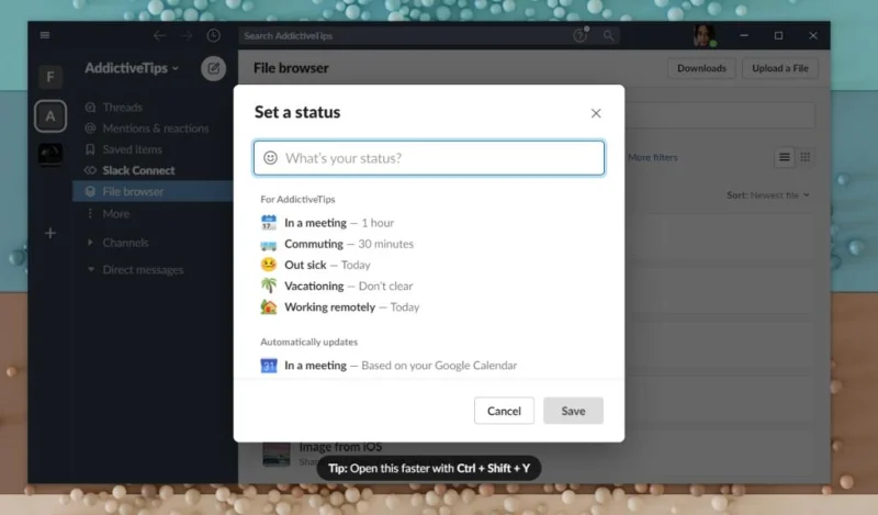 如何設置 Slack 狀態
