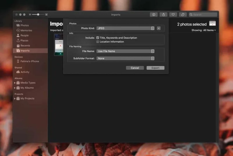 Come accedere ai file di foto da un iPhone su macOS