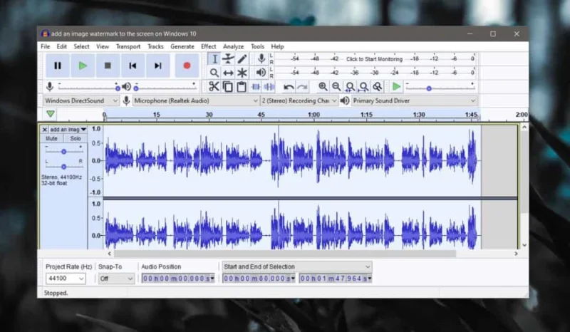 Come rimuovere il silenzio da un file audio su Windows 10