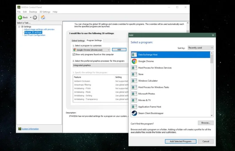 So erzwingen Sie, dass eine App die dedizierte GPU unter Windows verwendet