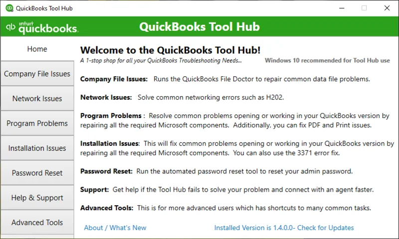QuickBooks Tool Hub: download, installazione, come utilizzare