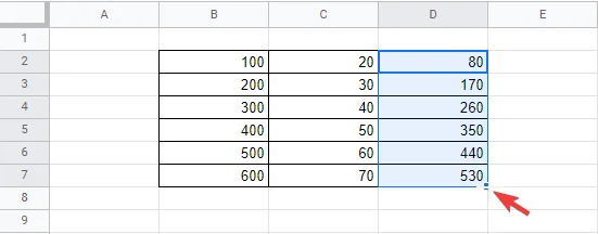 كيفية الطرح في أوراق Google (الدليل الكامل)