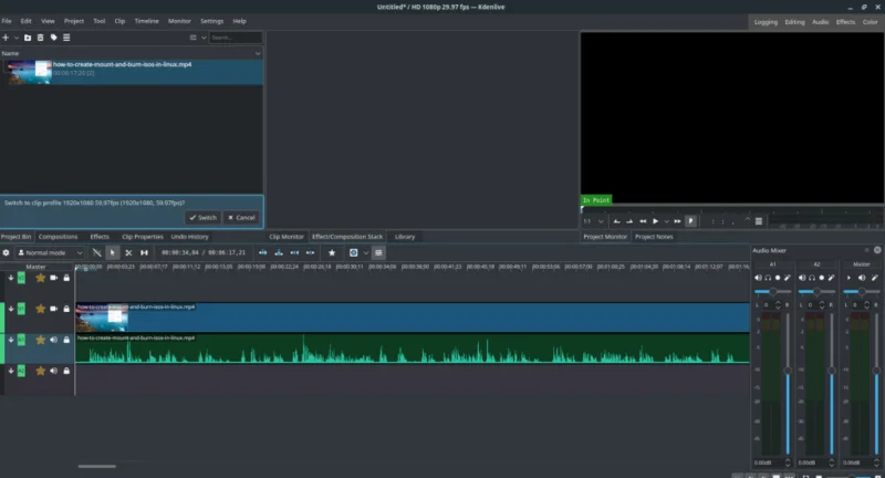 كيفية استبدال الصوت في مقطع فيديو على نظام Linux