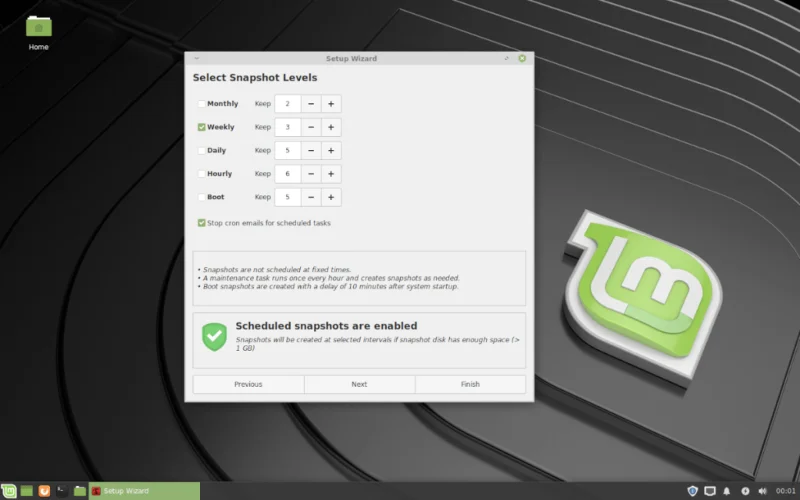 如何在 Linux Mint 上設置備份快照