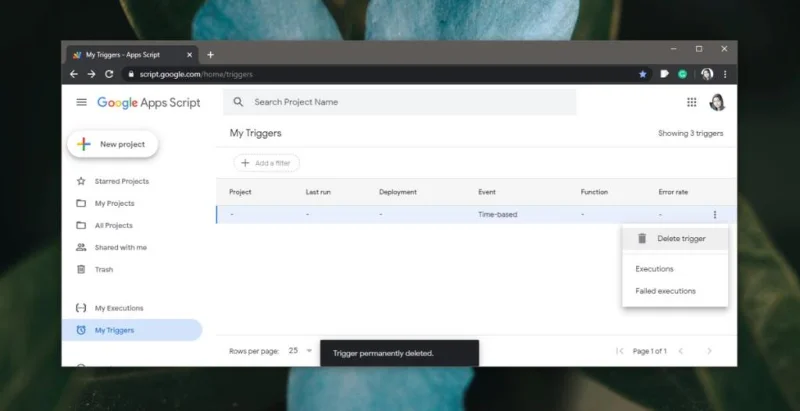 Google Apps Script 실패 이메일을 중지하는 방법