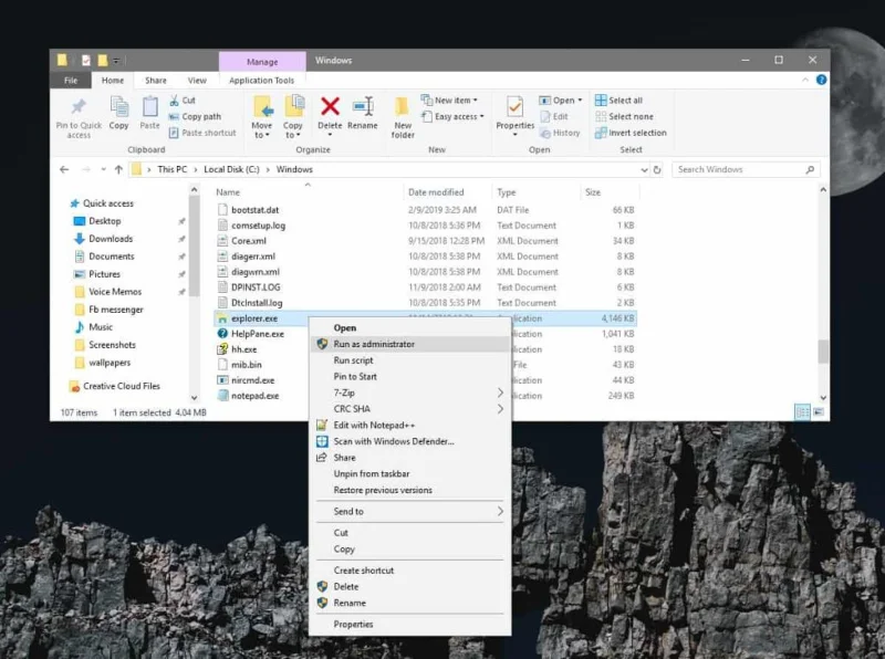 So führen Sie den Datei-Explorer mit Administratorrechten unter Windows 10 aus