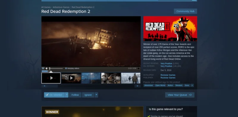 Come giocare a Red Dead Redemption 2 su Linux