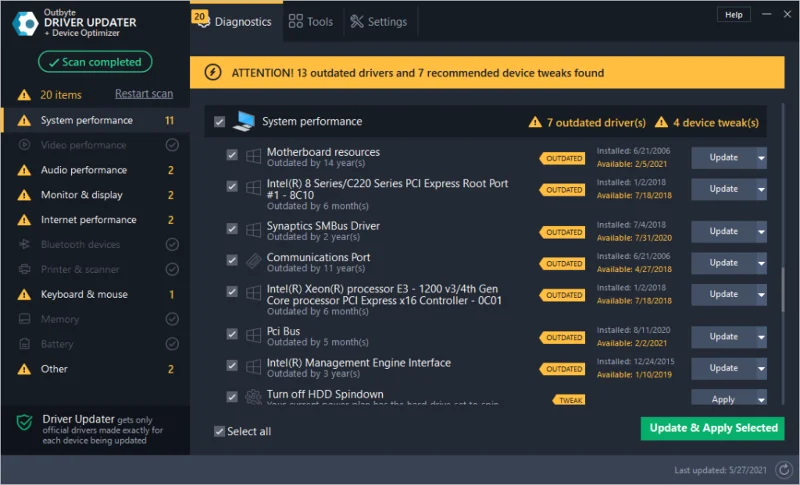 Miglior software di aggiornamento driver per Windows 10 (recensioni 2021)
