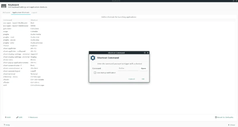 Jak dostosować skróty klawiaturowe na pulpicie XFCE4