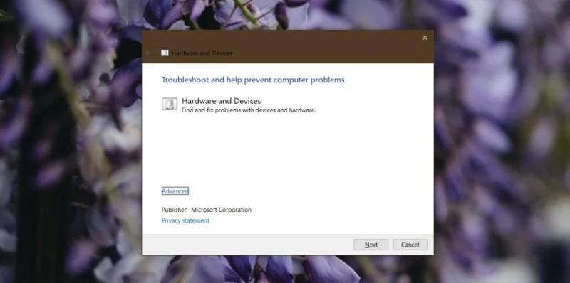 Cómo reparar el solucionador de problemas de hardware y dispositivos que falta en Windows 10 Cómo reparar el solucionador de problemas de hardware y dispositivos que falta en Windows 10