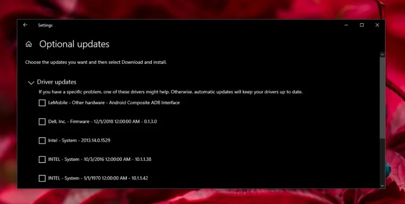 Cómo instalar actualizaciones opcionales en Windows 10