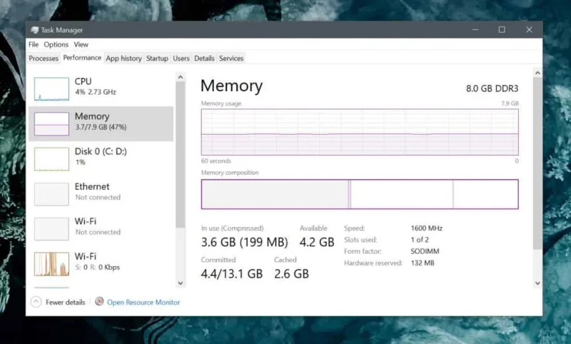 Come verificare se il tipo di RAM è DDR3 o DDR4 su Windows 10