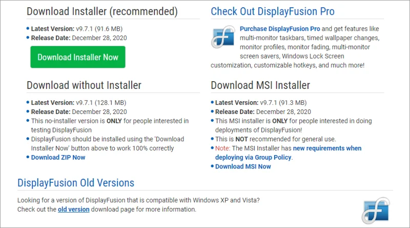 DisplayFusion: download e installazione per Windows 10